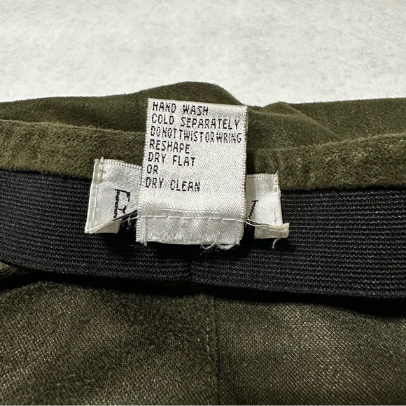 Finity Womens Maxi Length Forest Green Faux Suede Elastic Comfort Waist Size M - Picture 4 of 8
